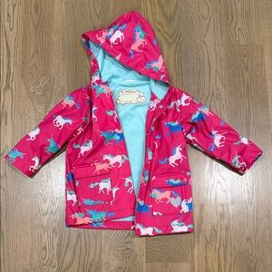 Hatley Fuchsia Unicorn Raincoat with Hood
